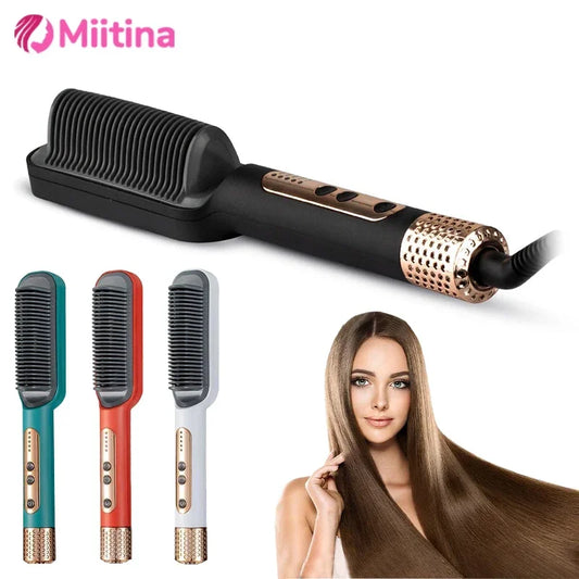 Negative Ion Hair Straightener Hot Sale Mini Hair Straightener Hot Comb Customized Hairs Styling No harm to hair Anti scalding