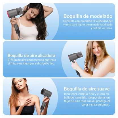 5 in 1 Electric Ionic Hair Dryer High Speed Bladeless HairDryer Negative Ion Professional 1.8M Super Leafless Hair Dryer