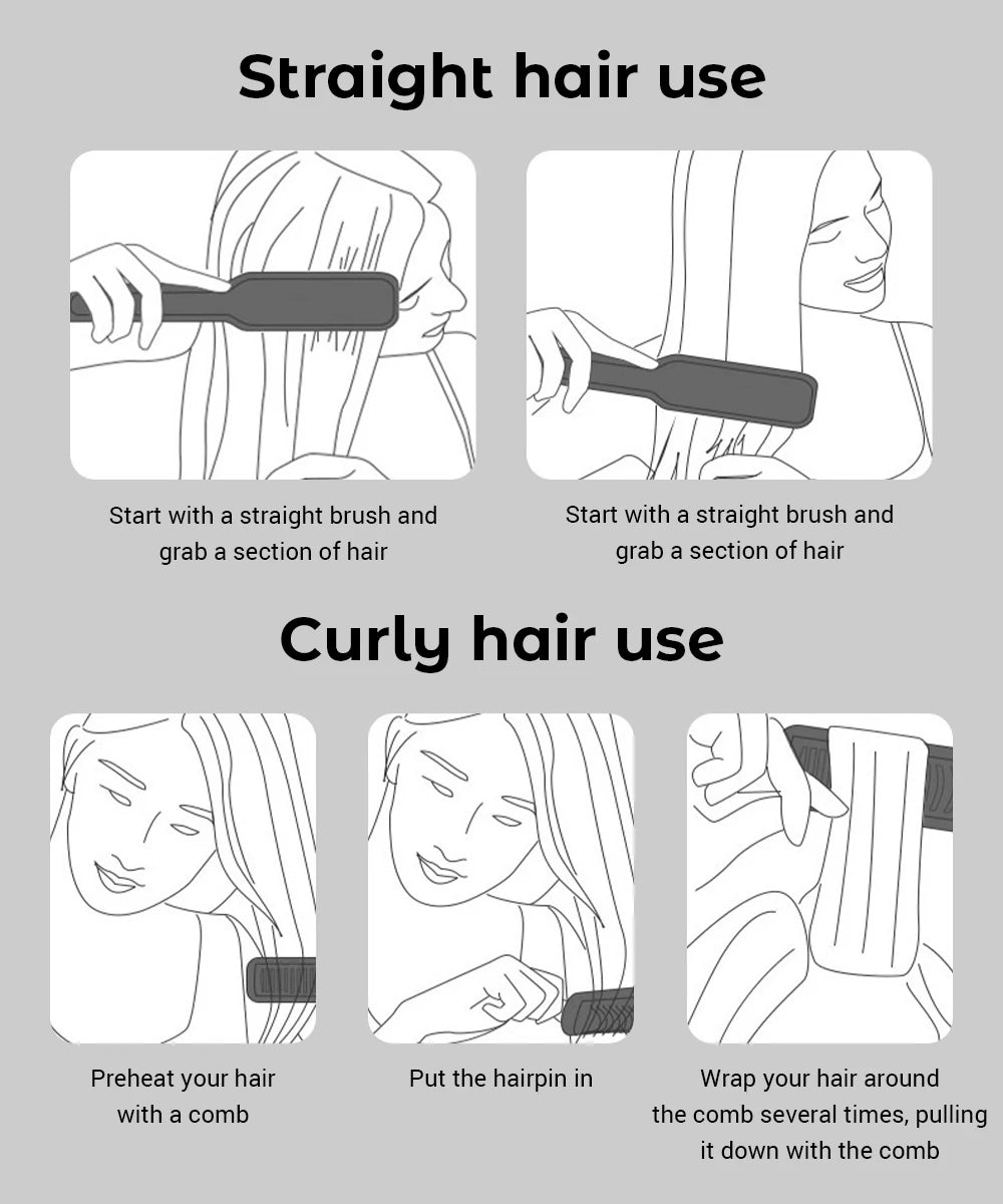 Negative Ion Hair Straightener Hot Sale Mini Hair Straightener Hot Comb Customized Hairs Styling No harm to hair Anti scalding