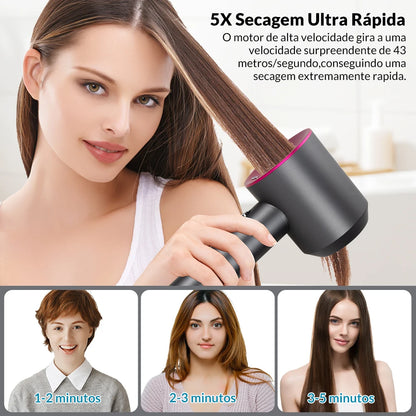 5 in 1 Electric Ionic Hair Dryer High Speed Bladeless HairDryer Negative Ion Professional 1.8M Super Leafless Hair Dryer