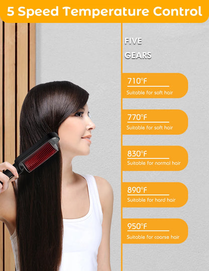 Negative Ion Hair Straightener Hot Sale Mini Hair Straightener Hot Comb Customized Hairs Styling No harm to hair Anti scalding