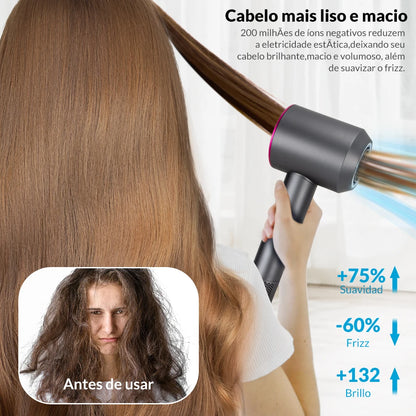 5 in 1 Electric Ionic Hair Dryer High Speed Bladeless HairDryer Negative Ion Professional 1.8M Super Leafless Hair Dryer