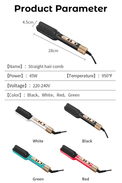 Negative Ion Hair Straightener Hot Sale Mini Hair Straightener Hot Comb Customized Hairs Styling No harm to hair Anti scalding